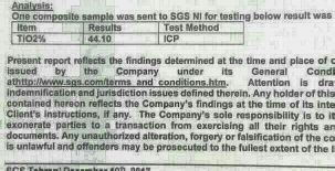 فروش پودرتیتانیوم44.1%